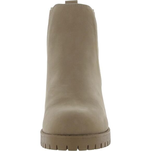 Mia Womens Jody Tan Faux Suede Lug Sole Ankle Chelsea Boots Heels NWT - Picture 3 of 3